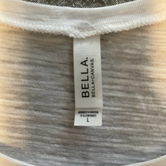 Bella Canvas Racer Back White Tank, Sz. L - Picture 2 of 3
